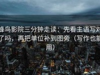 蜂鸟影院三分钟走读：先看主语写对了吗，再把单位补到图旁（写作也能用）