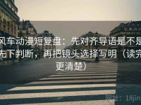 风车动漫短复盘：先对齐导语是不是先下判断，再把镜头选择写明（读完更清楚）
