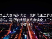 寸止大赛两步读法：先抓范围边界清楚吗，再把轴线起点终点读全（三分钟走读）